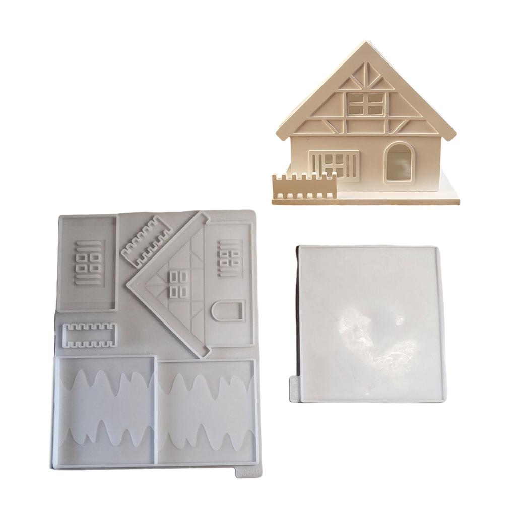 3D Silicone Mold House Candle Holder Moulds Handmade Crafting Moulds for Crafts and Home Decor with Unique Design