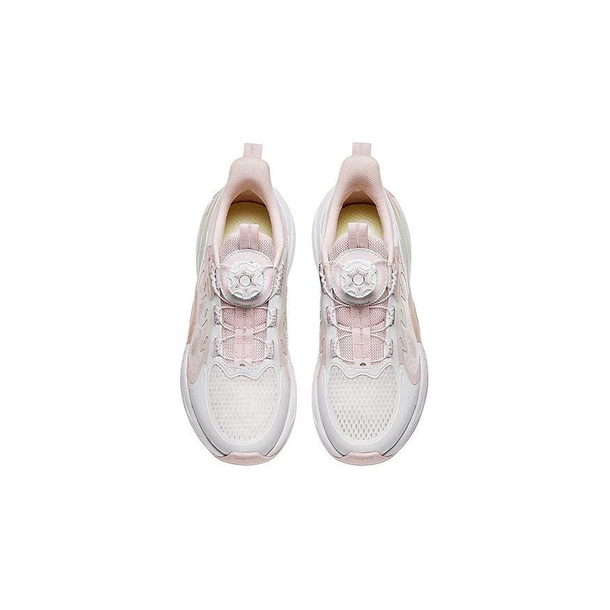 Anta Sapatos Casuais Infantis com Asas de Borboleta, Absorção de Choque, Resistentes ao Desgaste, Calçados Infantis Branco Rosa A322428822-1