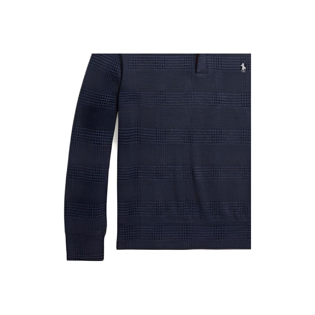 Polo Ralph Lauren Solid Color Half-Zip Pony Embroidered Long Sleeve Knit Sweater Men Sweater Blue 710916638-002