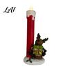 Festive Indoor Tabletop Displays Christmas Resin Figurine Candle Holder LED Flameless Electronic Light Decorative Figurines for Holidays Snowman Elf
