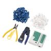 Netzwerkkabeltester RJ45 Crimpzange Crimpwerkzeug-Kit Abisolierwerkzeug mit 50 Stück Pass-Through