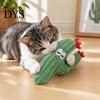 Cat Teething Toy Catnip Cactus Toy, Stuffed Chew Soft Plush Kitten Kicker for Indoor Cats Biting Kicking
