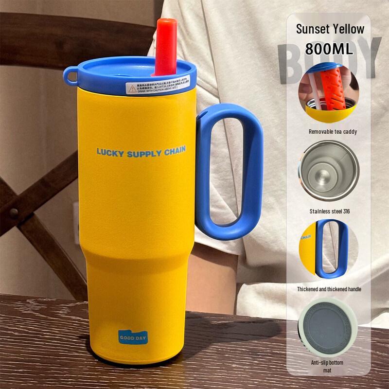 Qiwei 316 Stainless Steel Portable Insulated Straw Cup