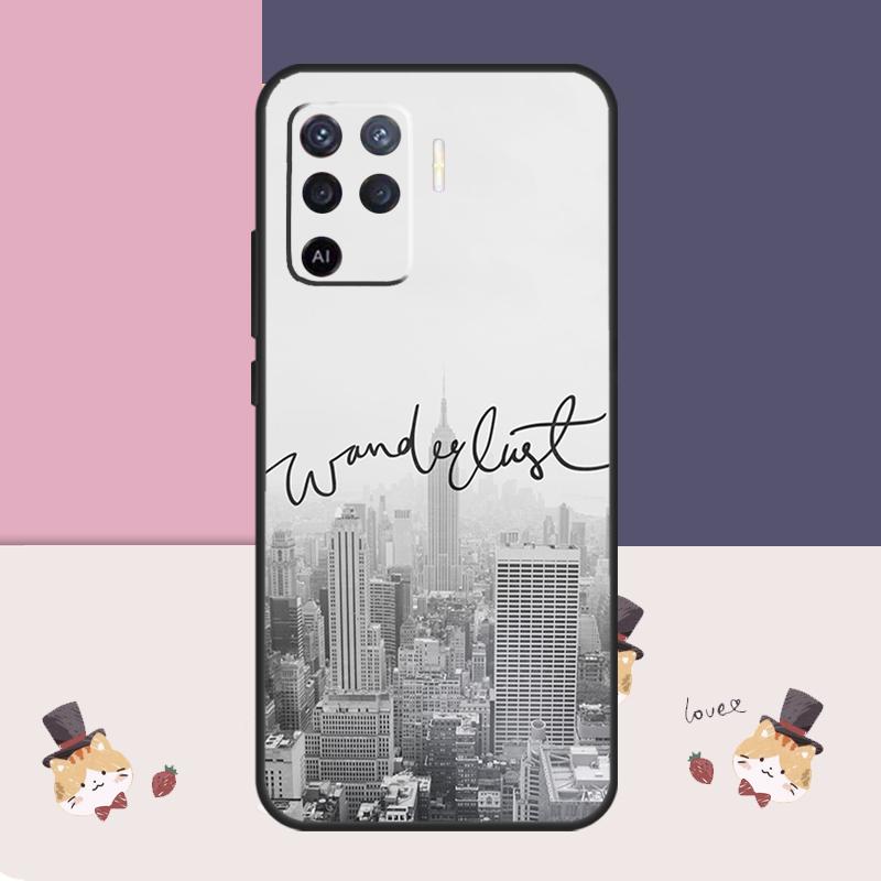 Wanderlust Case For Oppo A76 A96 A16 A60 A98 A58 A78 A18 A38 A80 A40 A77 A57 A17 A74 A54 A94 A15 A5 Pro