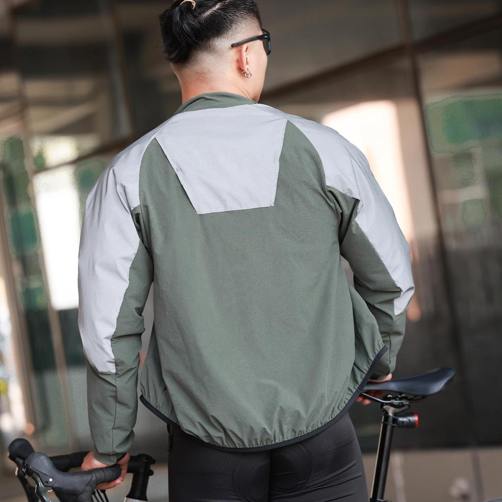 WOSAWE Men Women Mountain Bike Motorcycle Night Riding Multi-Pocket Windproof Waterproof Breathable Reflective Riding Jacket