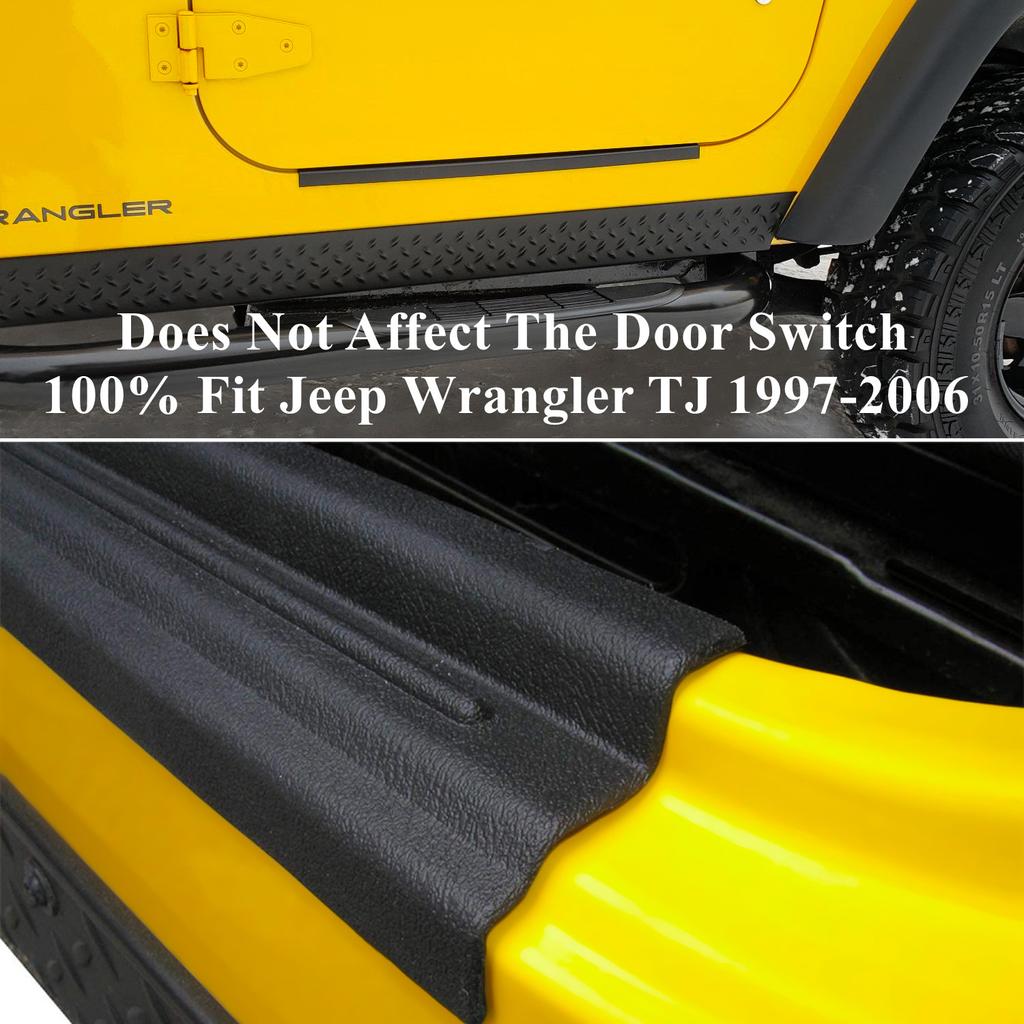 Car Door Sill Scuff Plate Pedal Entry Guard Stickers Protector Cover for Jeep Wrangler TJ 1997-2006 Interior Accessories