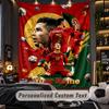 Gobelin Cristiano Ronaldo Niestandardowy Tekst z Nazwą Spersonalizowany Gobelin do Powieszenia na Ścianie Wystrój Ściany Domu