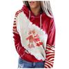 Women's Fashion Casual  Christmas Print Round Neck Sweater Loose Sports Top Pullover