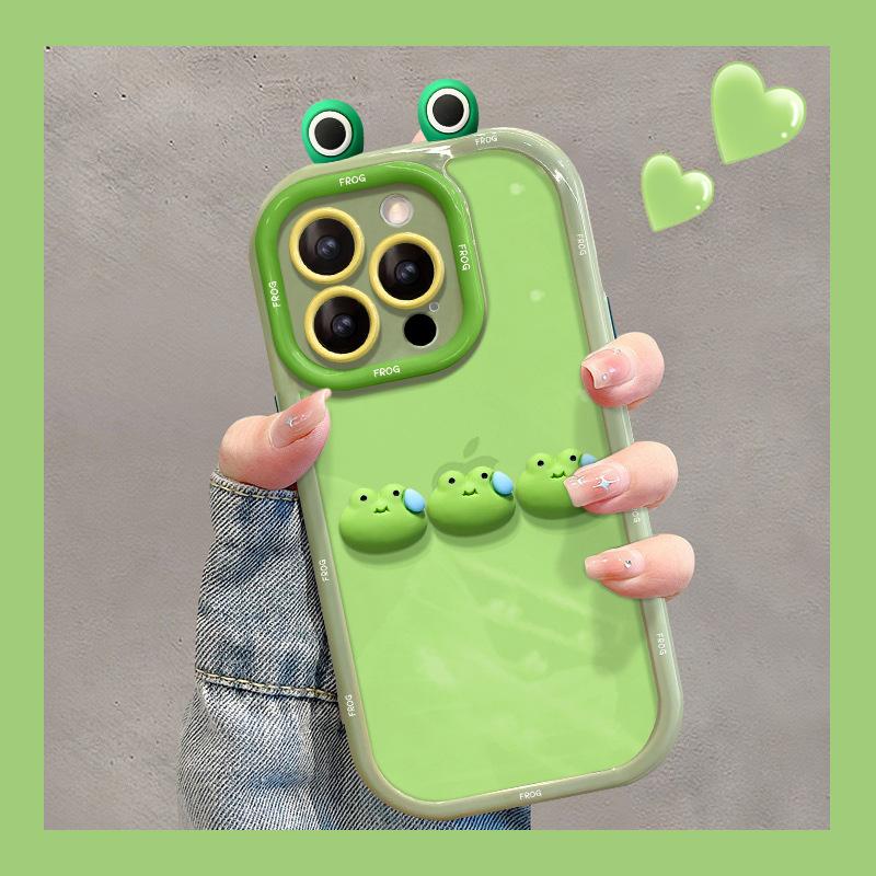 

Женская кукла-лягушка Подходит для чехла для мобильного телефона Apple 16pro Летний Xiaomi 15 Милый Смешной Oppo Huawei 13 Redmi Note 12 Pro