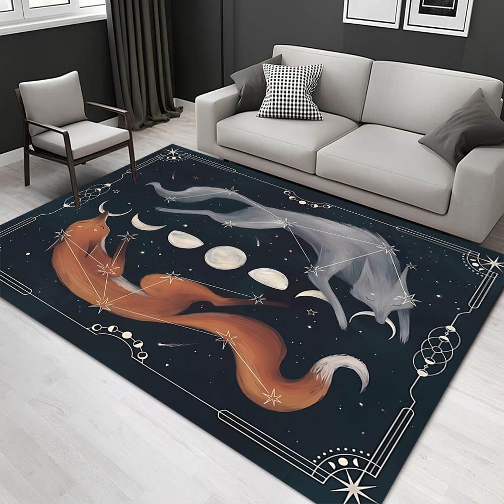 

1pc 1601529503Pattern Carpet, Area Rug For Living Room Bedroom Room Bed Chair Laundry Entryway Corridor Yard Non-slip Outdoor Camping Rug Fl 60cm by 90cm