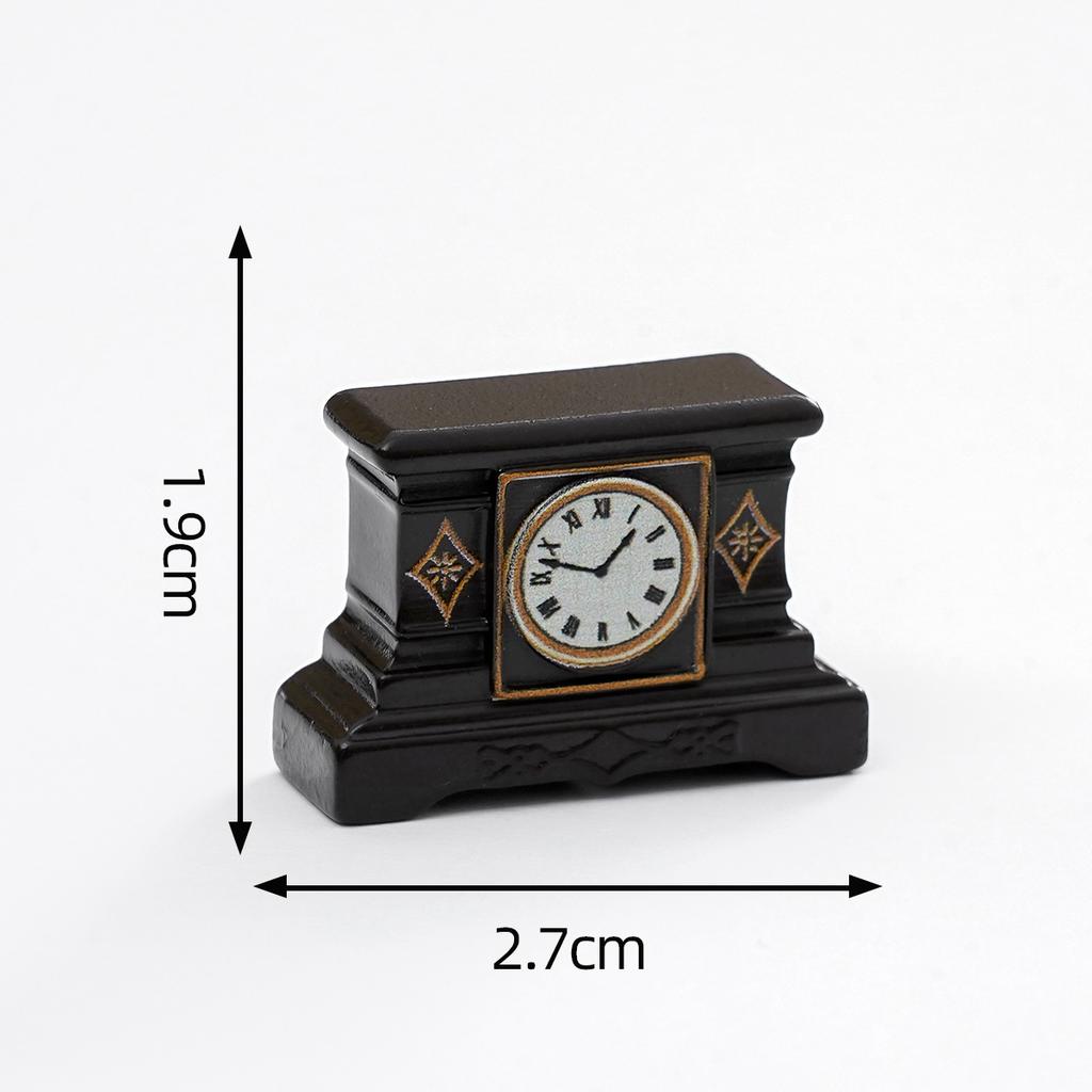 Classical Clock Miniatures, Retro European French Victorian Floor Pendulum Clock, Resin Craft Collectibles, Ornaments, Home Office Car Decoration