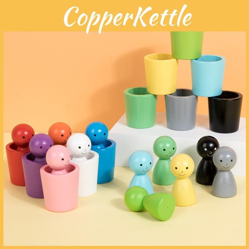 Classification Color Wooden Cups For Kids Early Education Learning Gift Toy