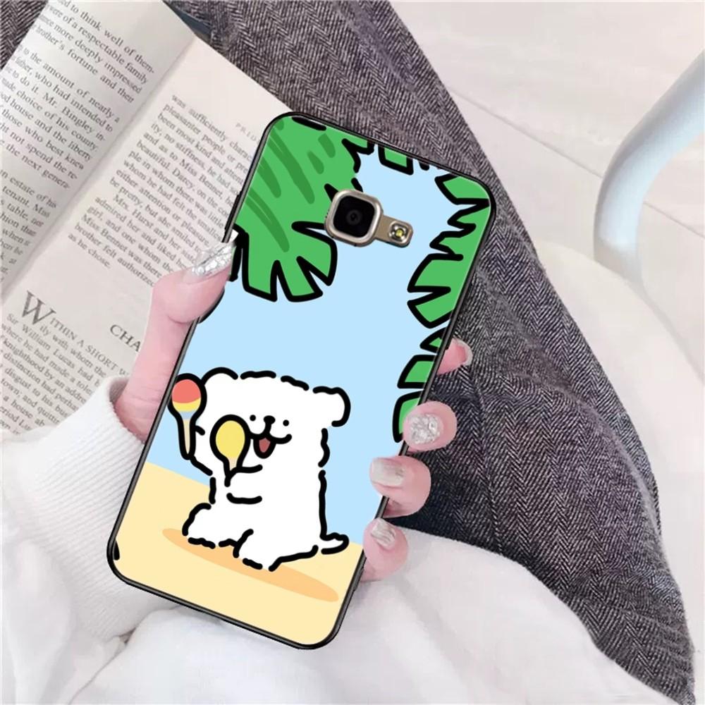 Line štěně maltézský roztomilý Pouzdro na telefon Pro Samsung A 13 21 30 31 32 51 52 53 70 pro Huawei Honor 50 60 70 pro OPPO vivo