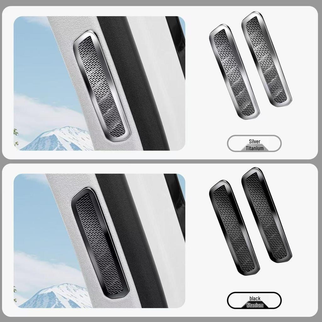 Jike 9X Stainless Steel Under-Seat Air Vent Dust Cover - Interior Modification Accessory