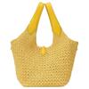 Polo Ralph Lauren Embossed Pattern Woven Tote Shopping Bag Women Tote Light-Yellow WAPOBAG0G620435700