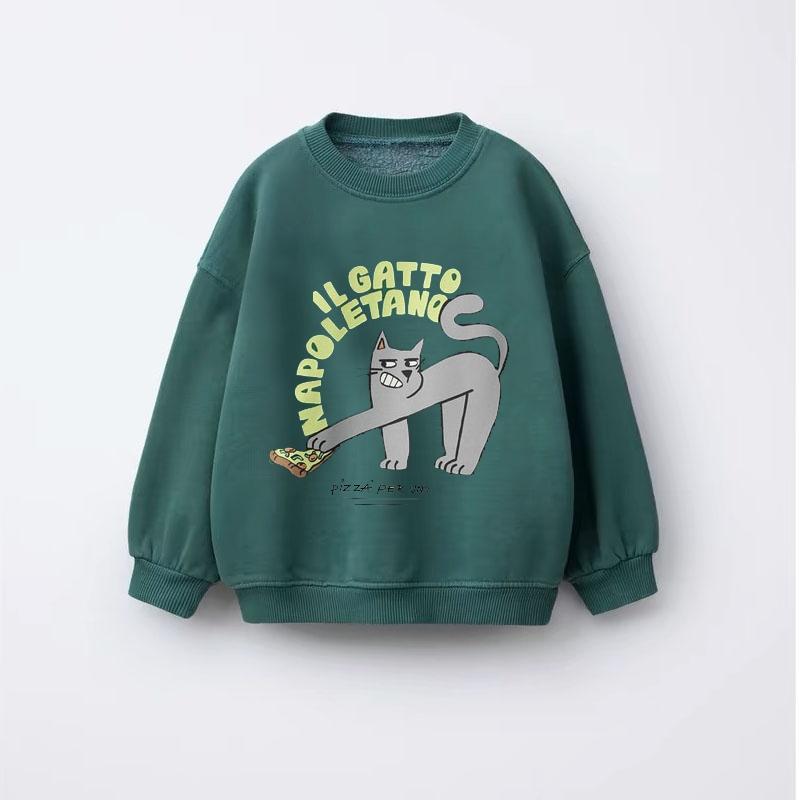 2025 New Print Animals Children's Sweatshirt Tops Long Sleeve Crewneck Kids Clothes Hoodie Loose Fashion Boy's Autumn Clothing