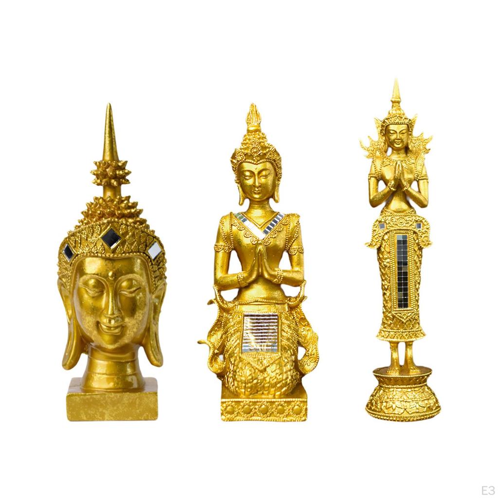 Buddha Statue ,Desktop Ornament , Compact ,Sturdy Home Decor Sculpture Decorative Figurine for