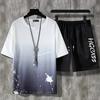 Summer Boys' 3D Printed Short Sleeved Shorts Set