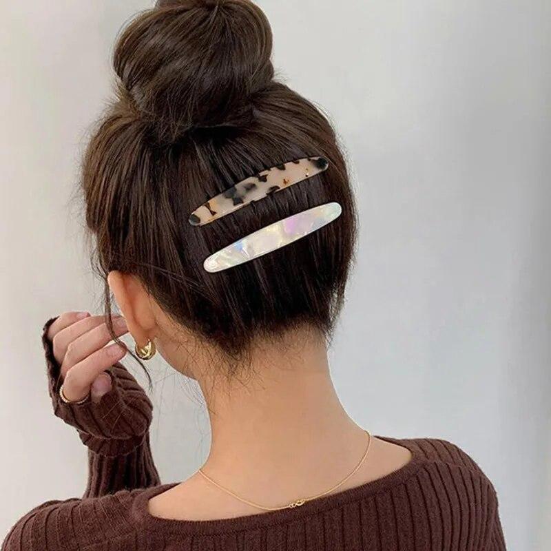 Exquisite Acetate Print Checkered Hair Comb Hairpin Vintage Side Hair Clip Hairgrip Fashion Hair Accessories For Women Headdress
