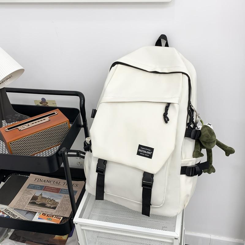 Backpack Men's Simple and Versatile Large Capacity Travel Backpack Women's Casual Junior High School, High School, College Student Backpack
