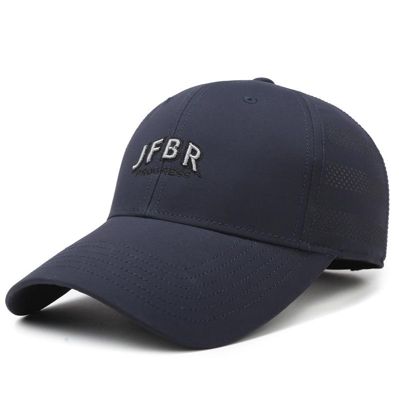 Embroidered letter baseball cap with side perforations – a casual, versatile and stylish cap for outdoor sun protection