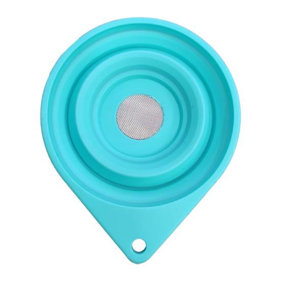 

Складная силиконовая воронка с мелкоячеистым фильтром из нержавеющей стали Кухонный инструмент для заваривания кофе, листового чая, приготовления коктейлей, фильтрации осадка вина 1pc