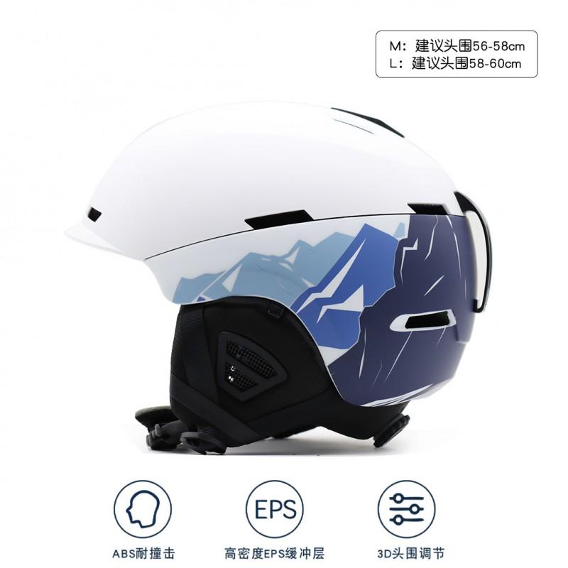 Adult Ski Helmet Snowboarding Alpine Skiing One-Piece Molded Adjustable Fit Windproof Warm ABSPCEPS