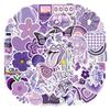 60 Purple Cartoon Stickers: Waterproof Decorations for Stationery, Water Cups, and Computers