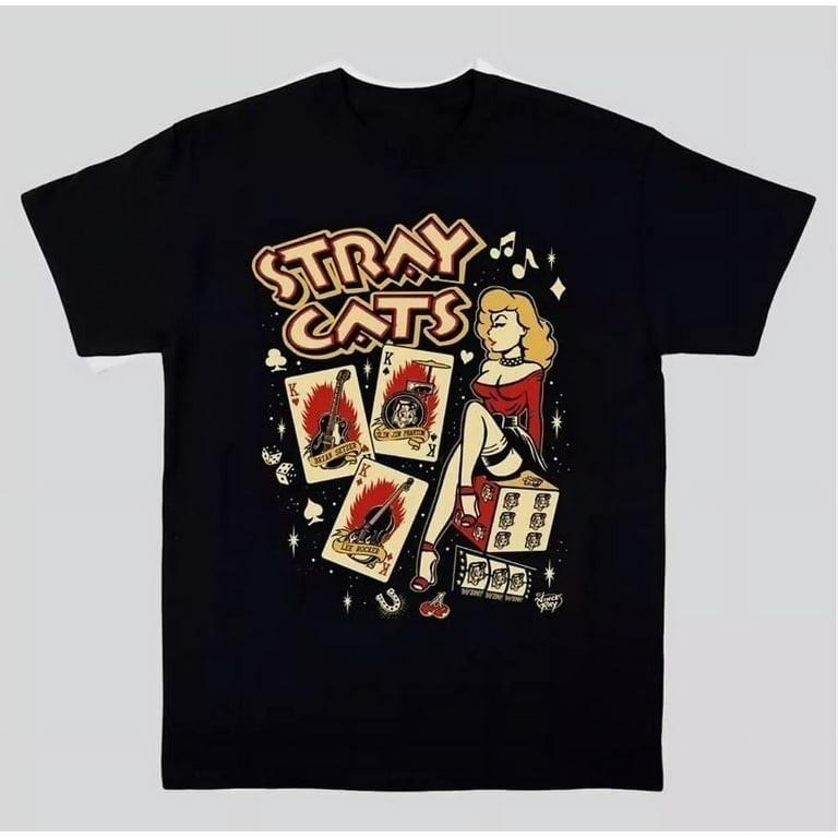 New 1980s Vintage Stray Cats Band Gift For Fans Unisex S-5XL Shirt 22D456 XXXXL