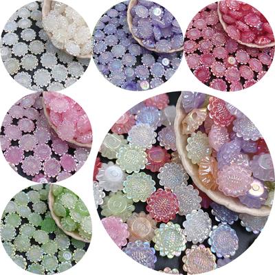 Jewelry Accessories Charms Loose Beads AB Color DIY Beads Flower Shape Double Hole Beads DIY Beading 20Pcs Sunflower Beads For Jewelry Making  Beads