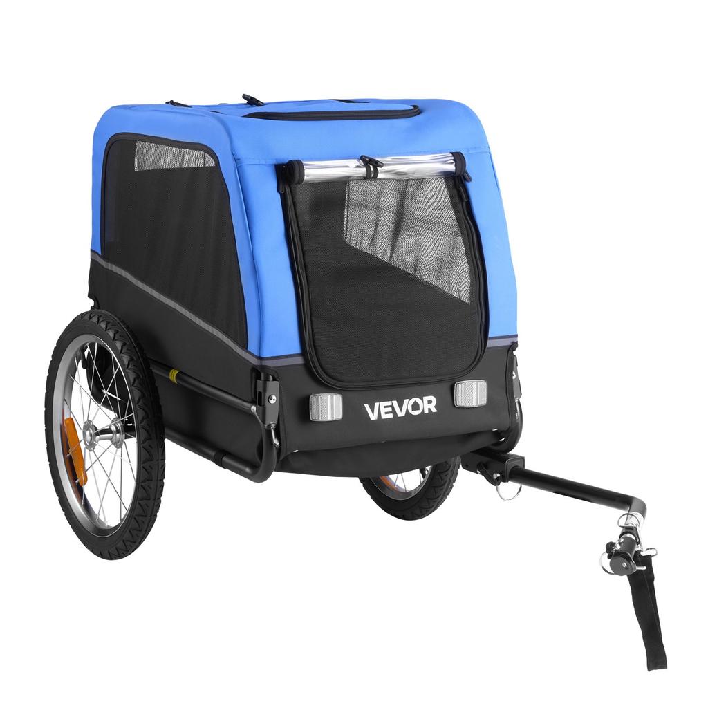 VEVOR Dog Bike Trailer, Supports Up To 30 Kg, Pet Cart Bicycle Carrier for Small & Medium Dogs, Easy Folding Frame with Quick Release Wheel