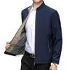Men's Mid-Aged Spring/Autumn Stand Collar Thin Jacket - Wear-Resistant Trendy Outerwear