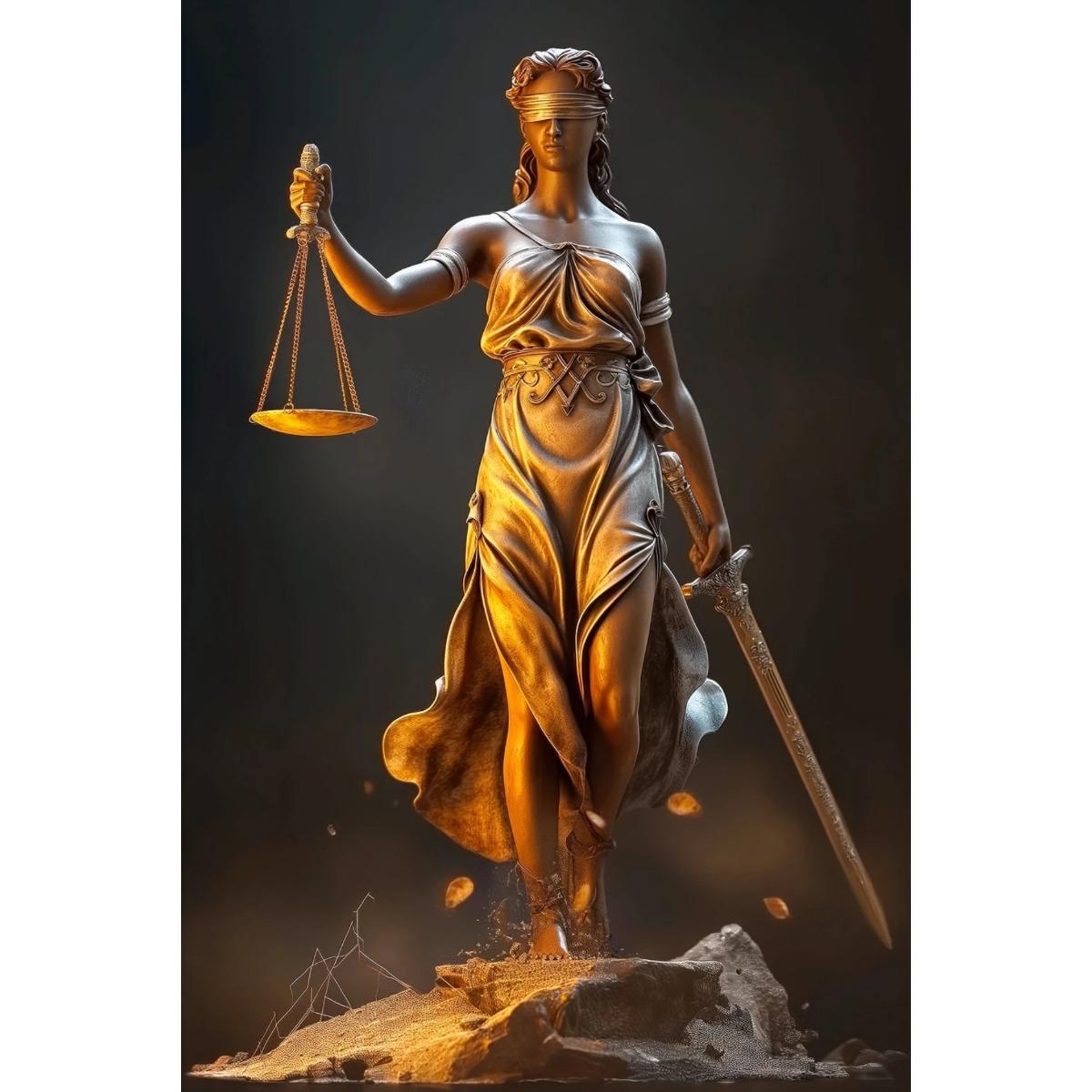 

Леді Правосуддя Терези Правосуддя Постер Суддя Юстиція Богиня Феміда Полотно Картина Друк Зал Суду Адвокат Домашній Декор Cuadros 40x60cm No Frame