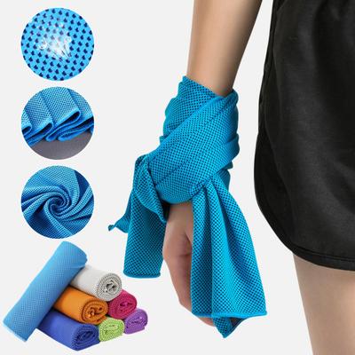 Cooling Towel with Storage Box Quick Dry Mesh Cool Towel Portable Gym Sweat Towel for Extreme Heat Yoga Running Hiking Fitness