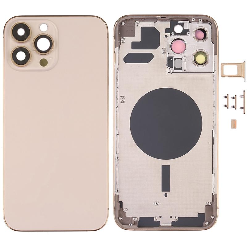 For iPhone 13 Pro Max 6.7 inch Back Battery Housing Cover+Middle Plate Frame+Side Buttons Replacement Part (without Logo)