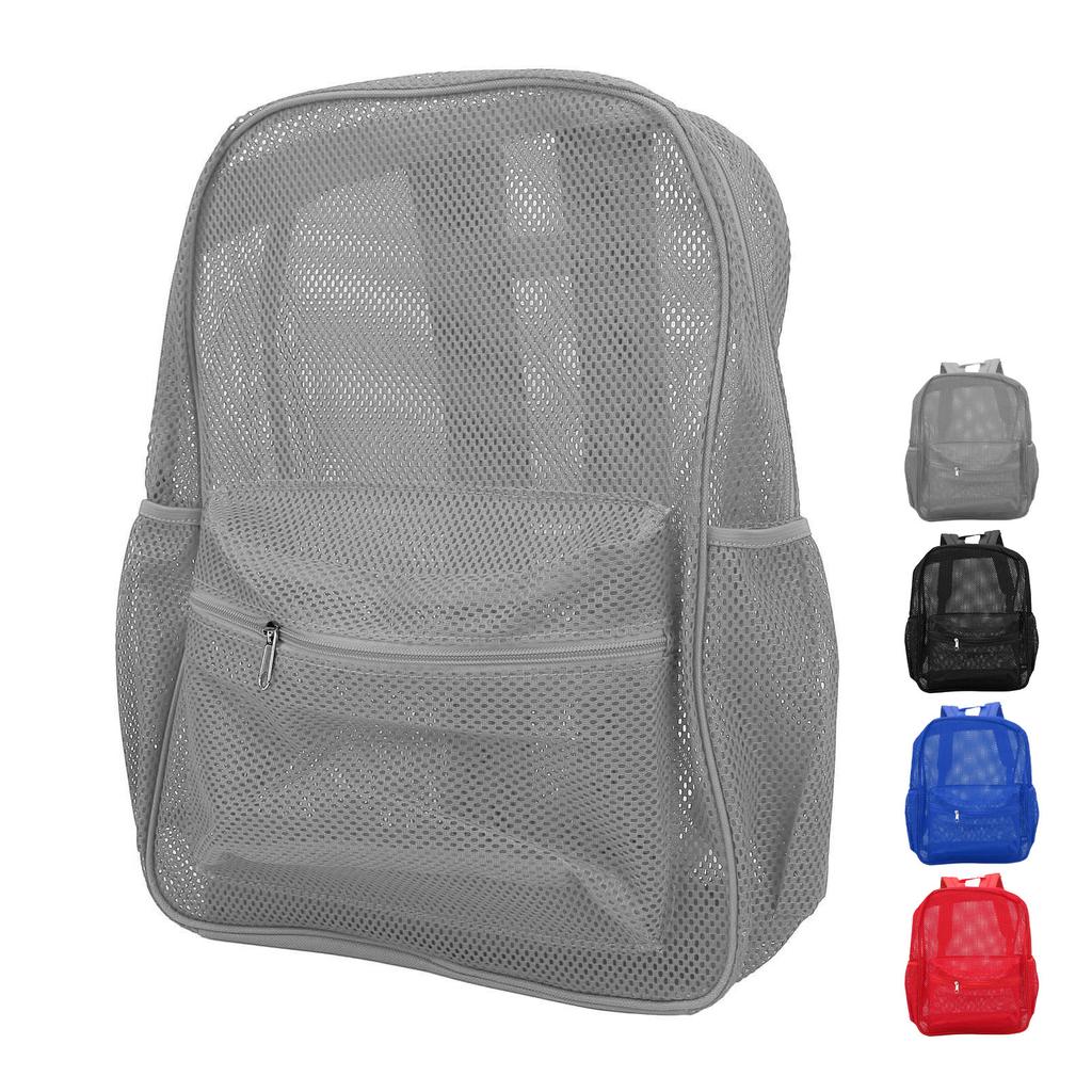 See Through Backpack Mesh Backpack Heavy Duty Lightweight Large Capacity Washable See Through Backpack for Swimming Beach Sports
