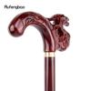 Brown Phoenix Wooden Single Joint Fashion Walking Stick Decorative Cospaly Cane Halloween Mace Crutch  Wand Crosier 97cm