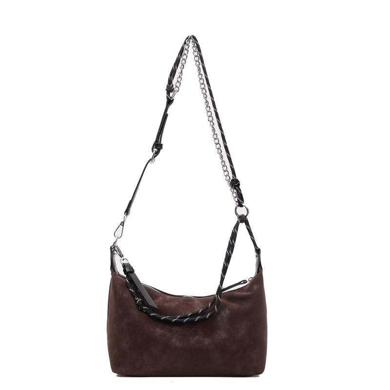 

Fashiable Solid Faux Suede Retro Small Square Shoulder Bags for Women 2026 Simple Versatile Popularity Crossbody Bags кавовий