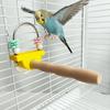 Flower Chew Fun Bird Perch Stand Wear-resistant Easy Installation Parrot Standing Pole Non-slip Beak Nail Grinder