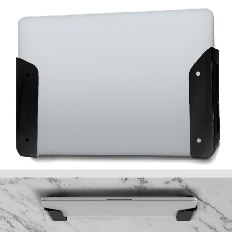 Under Desk Laptop Storage Holder Mount Bracket with Screw Space Saving Under Table Notebook Support Stand Hardware