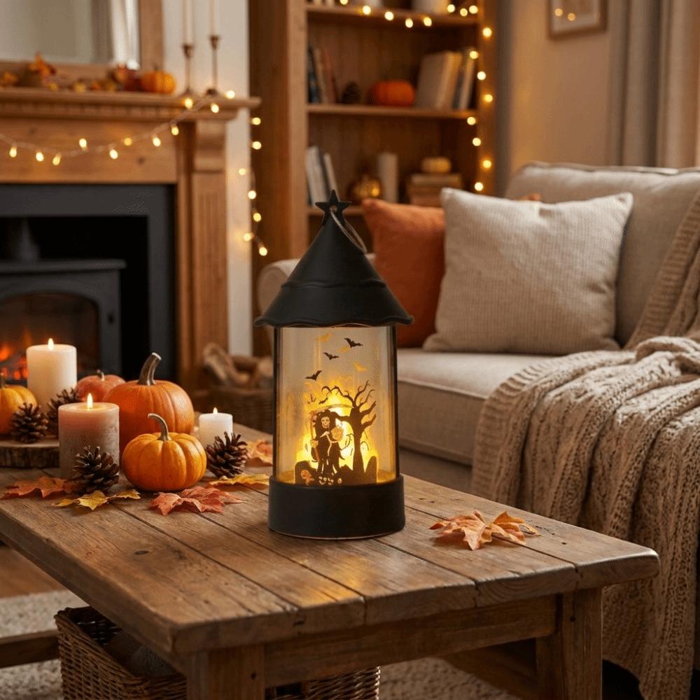 Vintage Halloween Decorative Light Portable Pumpkin Light Halloween LED Lamp Living Room Decor
