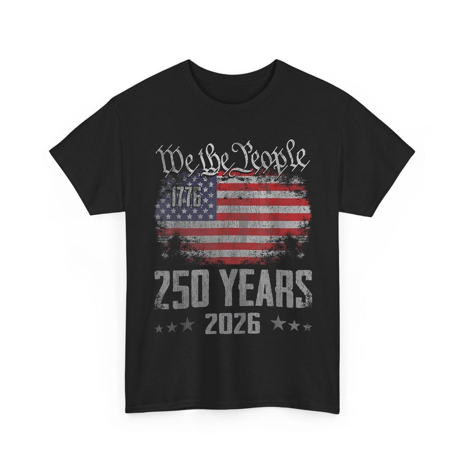Vintage 250 Years 1776-2026 250th Birthday 4th July T-Shirt 3XL