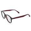 Used Polaroid PLD D391 OIT 145 4819 Glasses Glasses Eyewear Wellington Round Frame Red Black Acetate Logo Polaroid