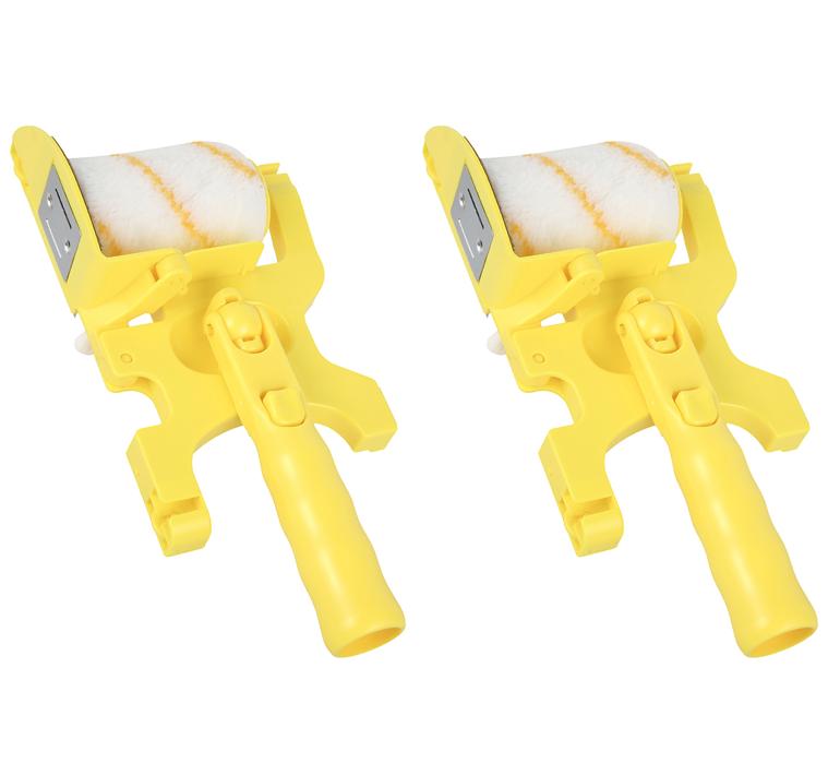1/2PCS Paint Edger Roller Brush, Paint Edger Combo Kit, Portable Clean-Cut Brush, Home Room Wall Ceiling Indoor Outdoor Painting