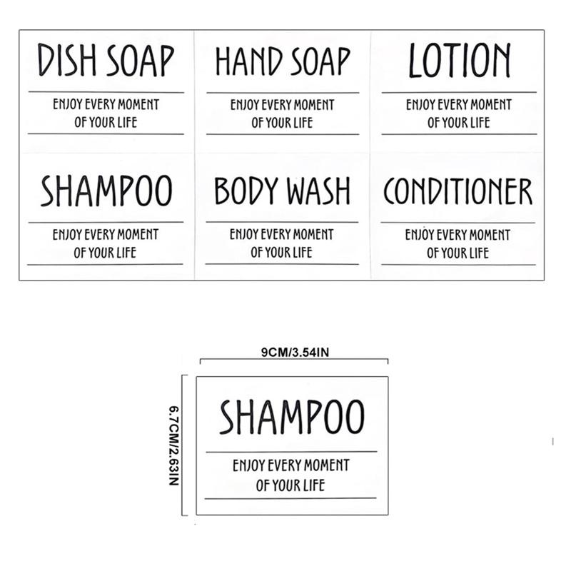 

Этикетки для ванной комнаты, набор наклеек, гель для душа, кондиционер, этикетка на бутылку, съемная водонепроницаемая этикетка для лосьона для мытья тела, наклейка