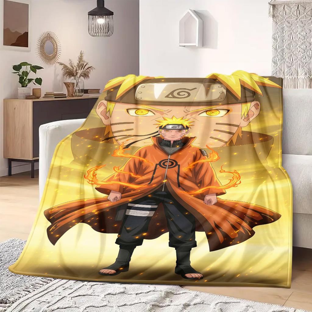 Naruto Anime Print Blanket Warm Comfortable Flannel Blanket Suitable for Bedrooms, Sofas, Beds, Chairs, Picnics, Travel