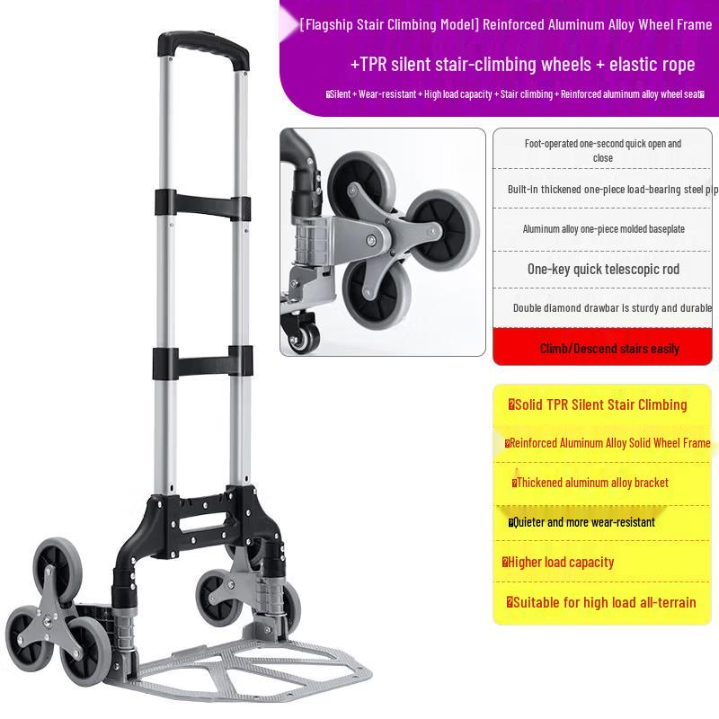 TANCHUAN Tragbarer faltbarer Einkaufswagen