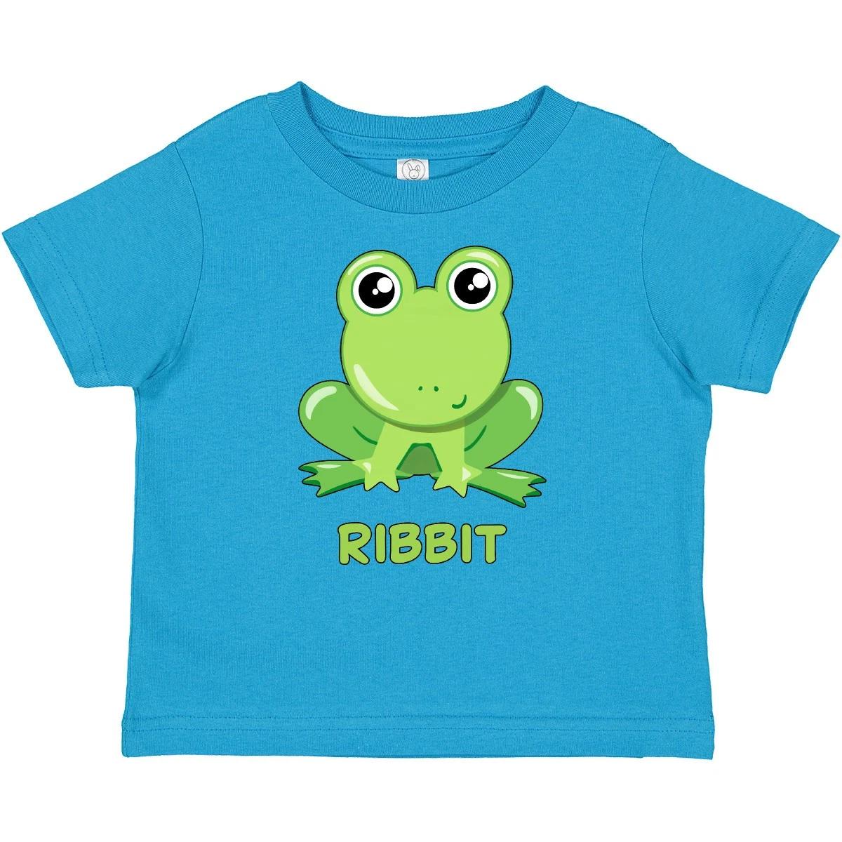 Inktastic Ribbit Cute Green Frog Baby T-Shirt Animals Animal Sound Noise Spring 140