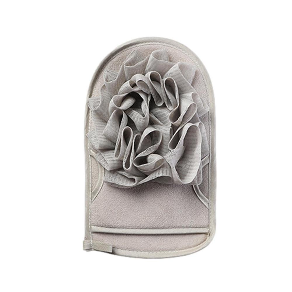 Shower Mitt Double-Sided Shower Wash Scrubber Reusable Bathroom Body Scrubber Fast Drying Loofah Gloves Exfoliate Dead Skin