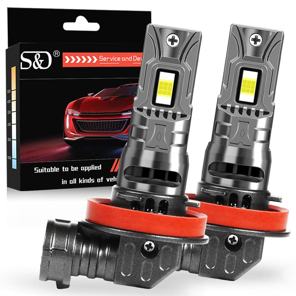 2 Stück 30000LM H7 LED-Scheinwerferlampen Mini Turbo H11 LED H8 H1 9005 HB3 9006 HB4 Auto-Nebelscheinwerfer Scheinwerfer Auto Plug&Play Lampe 6500K Weiß